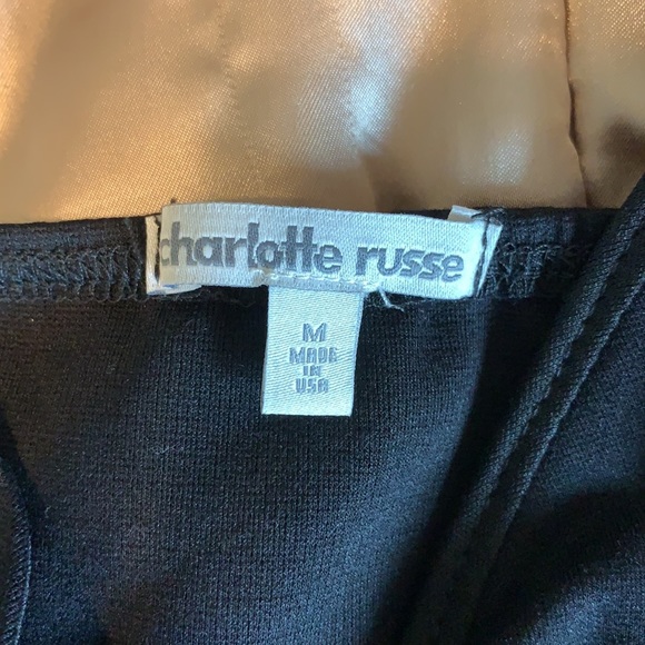 Charlotte Russe medium black cropped top/bralette - Picture 4 of 5